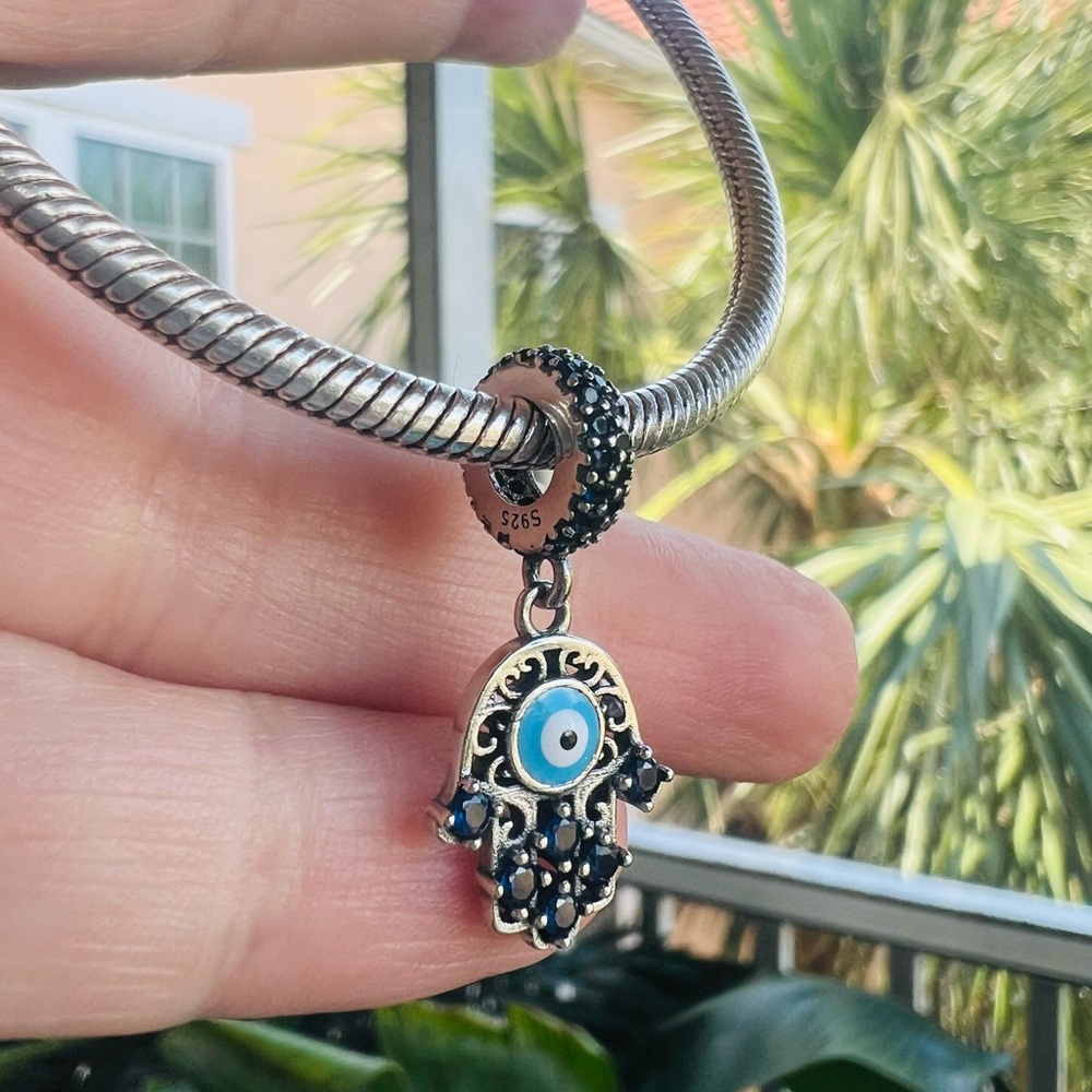 Dazzling Hamsa Dangle Charm (One) - image 4